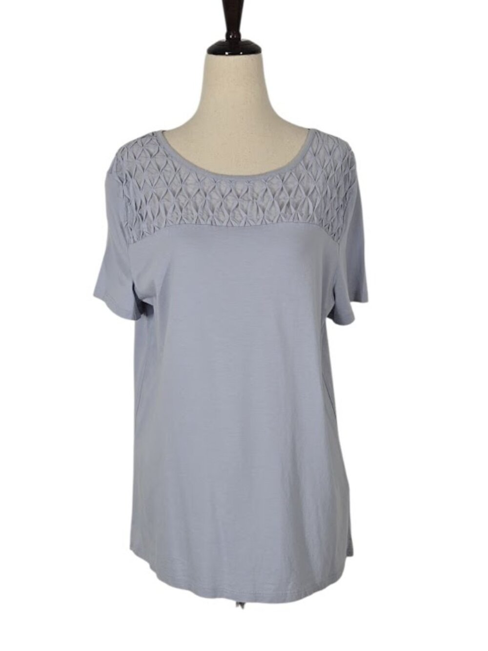 BANANA REPUBLIC Women’s Medium Short Sleeve Top Textured Yoke Cotton Modal  GUC